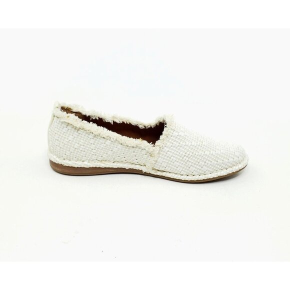 Frye Helena Fringe Slip On Flats White Ivory Womens Shoes US 6 B - Picture 2 of 6